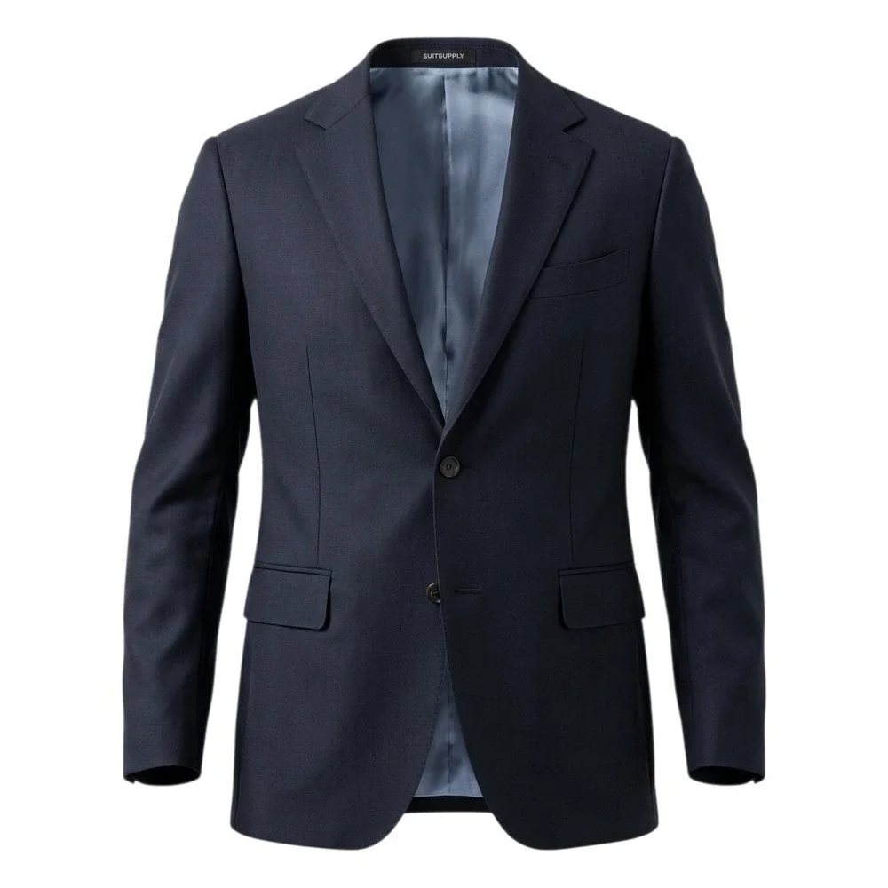 Suitsupply Lazio Slim Fit Blazer Navy Wool Super 110s Vitale Barberis Sz 46R